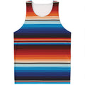 Tribal Mexican Blanket Pattern Print Men's Tank Top