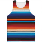 Tribal Mexican Blanket Pattern Print Men's Tank Top