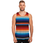 Tribal Mexican Blanket Pattern Print Men's Tank Top