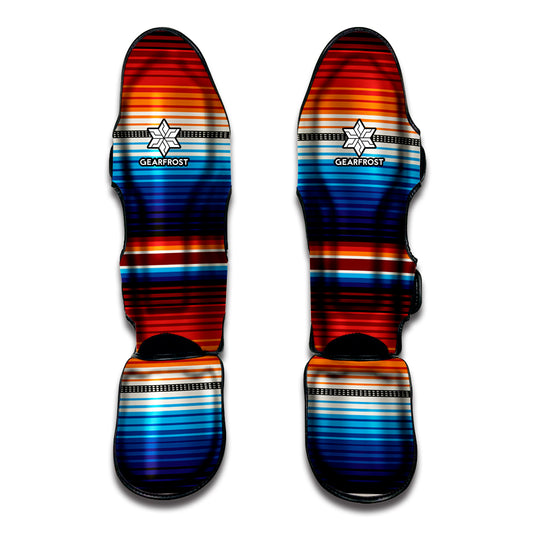Tribal Mexican Blanket Pattern Print Muay Thai Shin Guard