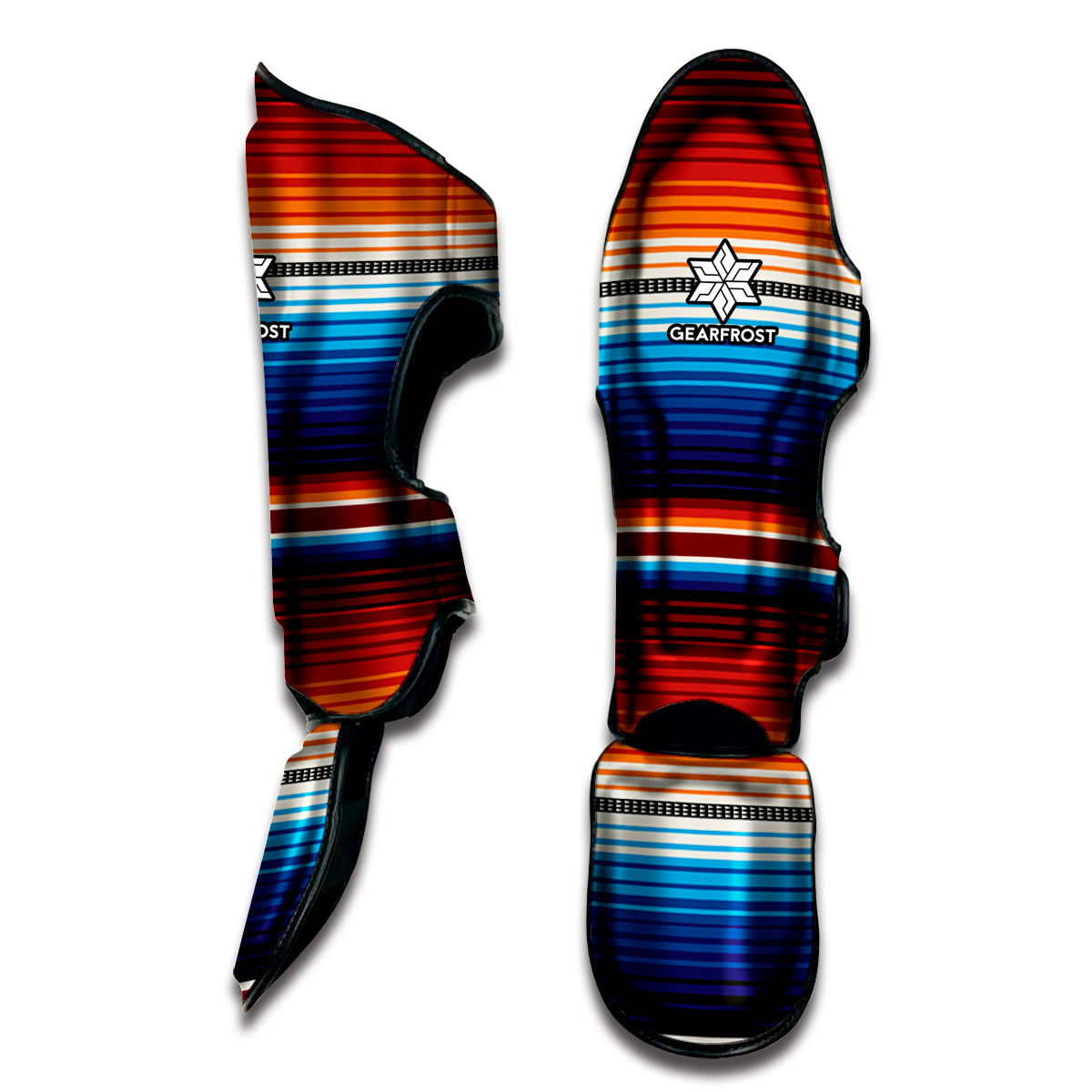 Tribal Mexican Blanket Pattern Print Muay Thai Shin Guard