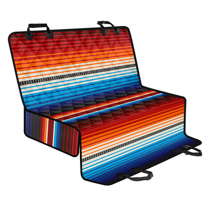 Tribal Mexican Blanket Pattern Print Pet Car Back Seat Cover