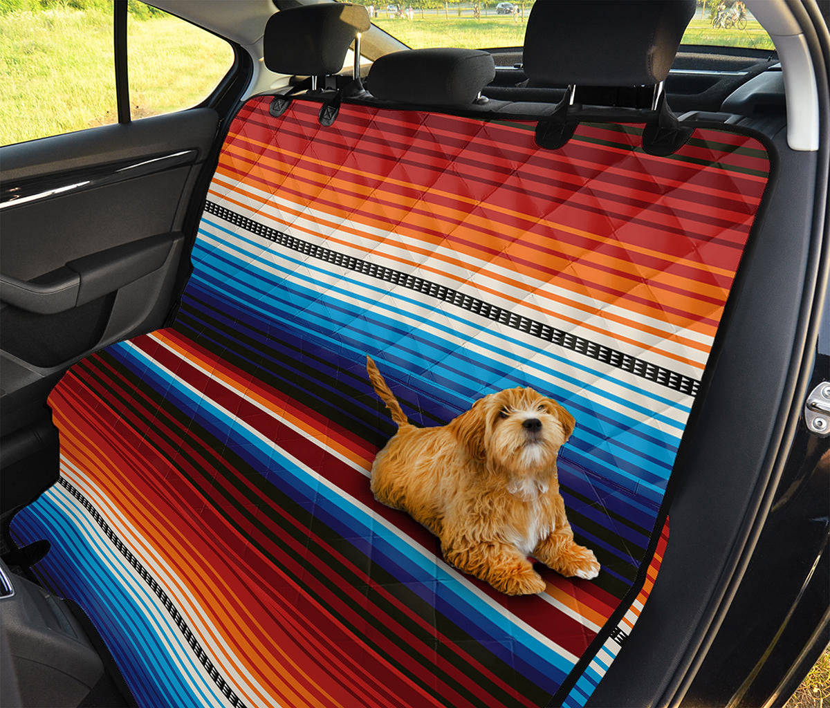Tribal Mexican Blanket Pattern Print Pet Car Back Seat Cover