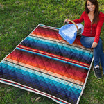 Tribal Mexican Blanket Pattern Print Quilt