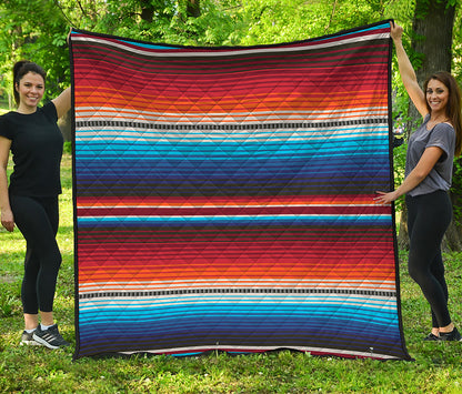 Tribal Mexican Blanket Pattern Print Quilt