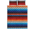 Tribal Mexican Blanket Pattern Print Quilt Bed Set