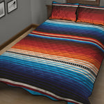 Tribal Mexican Blanket Pattern Print Quilt Bed Set