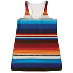 Tribal Mexican Blanket Pattern Print Women's Racerback Tank Top