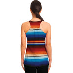 Tribal Mexican Blanket Pattern Print Women's Racerback Tank Top