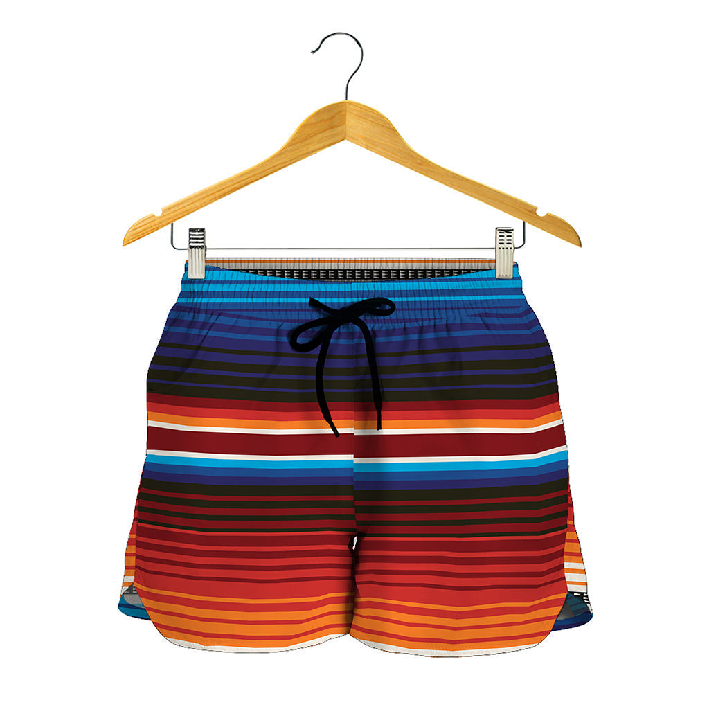 Tribal Mexican Blanket Pattern Print Women's Shorts
