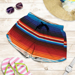 Tribal Mexican Blanket Pattern Print Women's Shorts