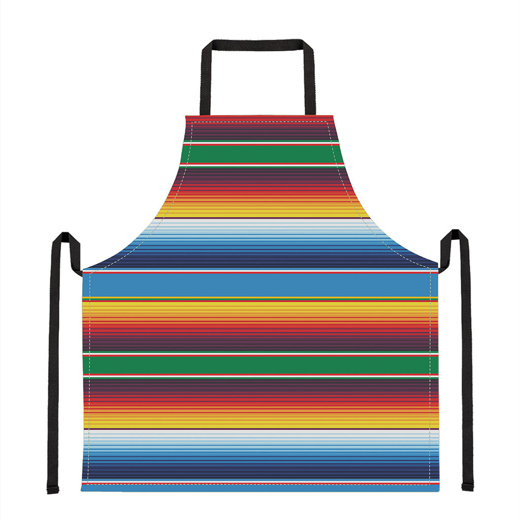 Tribal Mexican Blanket Stripe Print Apron