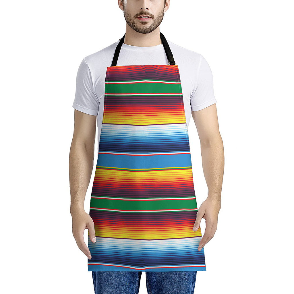 Tribal Mexican Blanket Stripe Print Apron