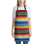 Tribal Mexican Blanket Stripe Print Apron