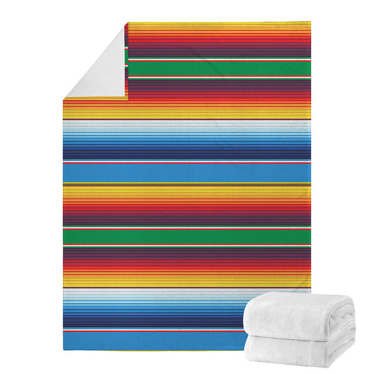 Tribal Mexican Blanket Stripe Print Blanket
