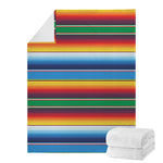 Tribal Mexican Blanket Stripe Print Blanket