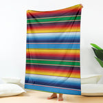Tribal Mexican Blanket Stripe Print Blanket
