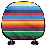 Tribal Mexican Blanket Stripe Print Car Headrest Covers