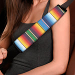 Tribal Mexican Blanket Stripe Print Car Seat Belt Covers