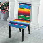 Tribal Mexican Blanket Stripe Print Dining Chair Slipcover