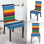 Tribal Mexican Blanket Stripe Print Dining Chair Slipcover