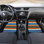 Tribal Mexican Blanket Stripe Print Front and Back Car Floor Mats