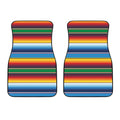 Tribal Mexican Blanket Stripe Print Front Car Floor Mats