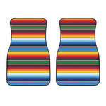 Tribal Mexican Blanket Stripe Print Front Car Floor Mats