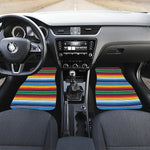 Tribal Mexican Blanket Stripe Print Front Car Floor Mats