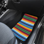 Tribal Mexican Blanket Stripe Print Front Car Floor Mats