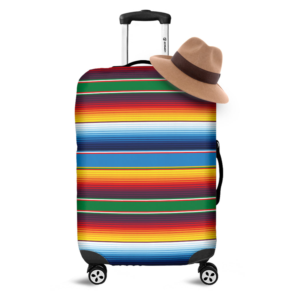 Tribal Mexican Blanket Stripe Print Luggage Cover