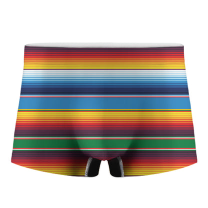 Tribal Mexican Blanket Stripe Print Men's Boxer Briefs