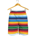 Tribal Mexican Blanket Stripe Print Men's Shorts