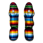 Tribal Mexican Blanket Stripe Print Muay Thai Shin Guard