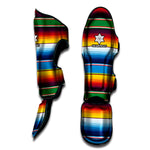 Tribal Mexican Blanket Stripe Print Muay Thai Shin Guard