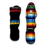 Tribal Mexican Blanket Stripe Print Muay Thai Shin Guard