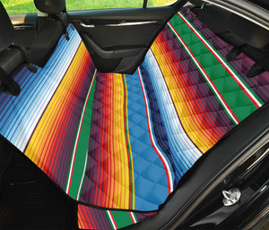 Tribal Mexican Blanket Stripe Print Pet Car Back Seat Cover