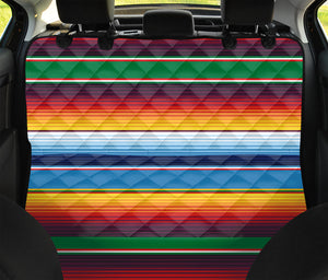 Tribal Mexican Blanket Stripe Print Pet Car Back Seat Cover