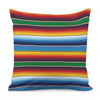 Tribal Mexican Blanket Stripe Print Pillow Cover