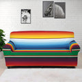 Tribal Mexican Blanket Stripe Print Sofa Cover