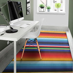 Tribal Mexican Serape Pattern Print Area Rug