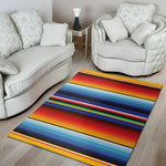 Tribal Mexican Serape Pattern Print Area Rug