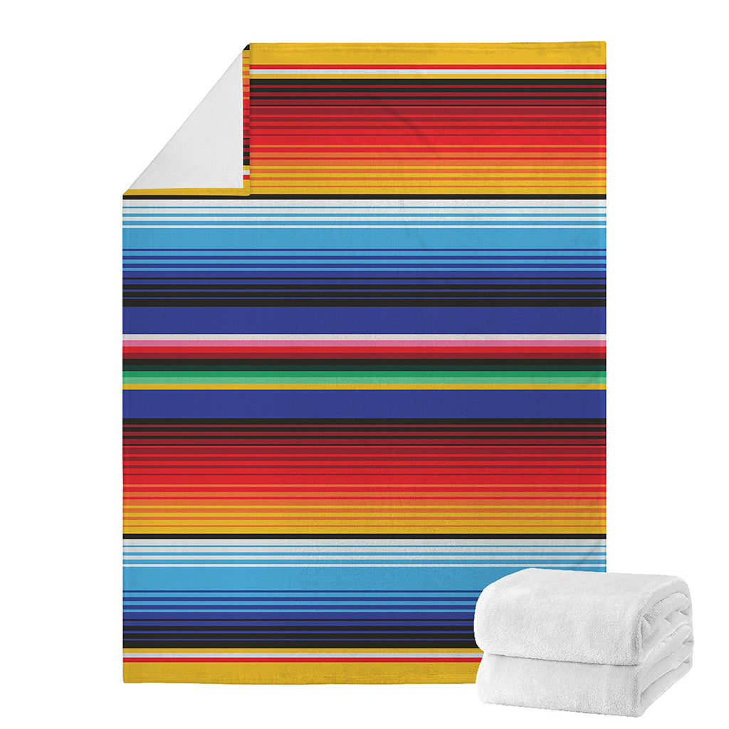 Tribal Mexican Serape Pattern Print Blanket