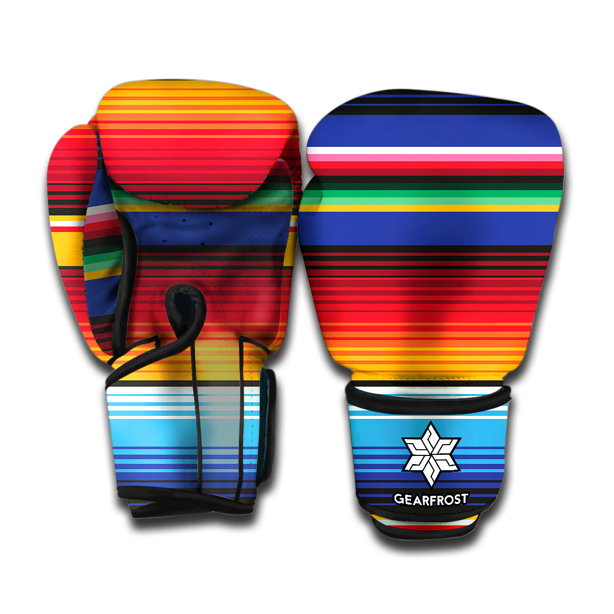 Tribal Mexican Serape Pattern Print Boxing Gloves