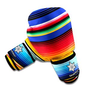 Tribal Mexican Serape Pattern Print Boxing Gloves