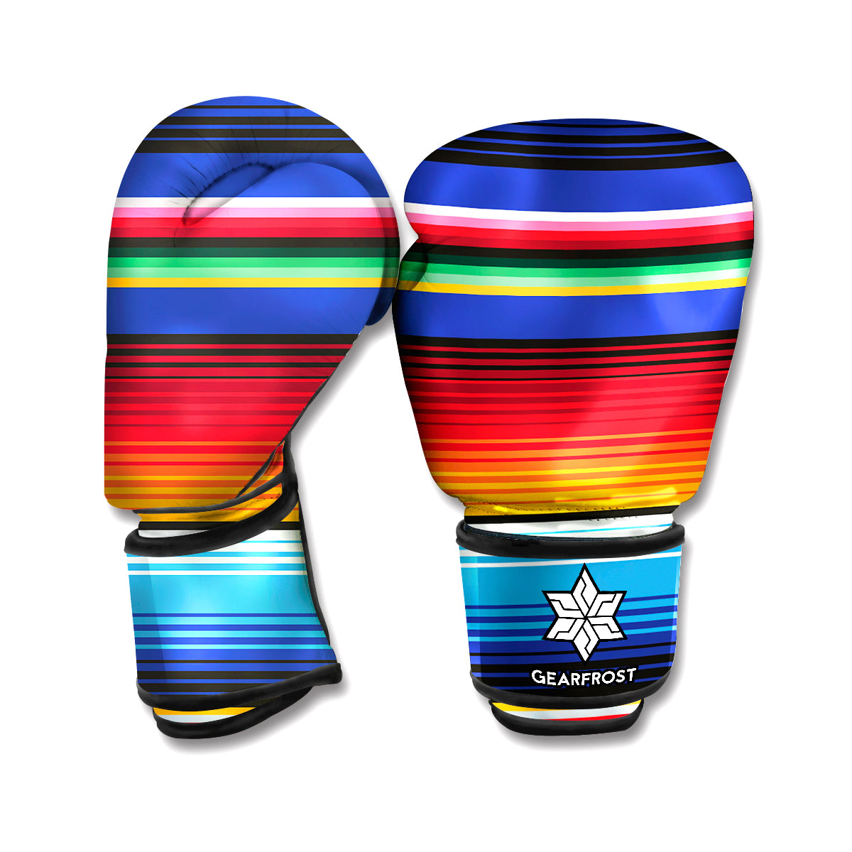 Tribal Mexican Serape Pattern Print Boxing Gloves