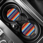 Tribal Mexican Serape Pattern Print Car Coasters