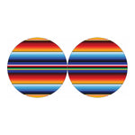 Tribal Mexican Serape Pattern Print Car Coasters