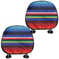 Tribal Mexican Serape Pattern Print Car Headrest Covers
