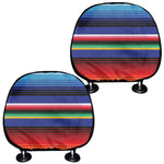 Tribal Mexican Serape Pattern Print Car Headrest Covers